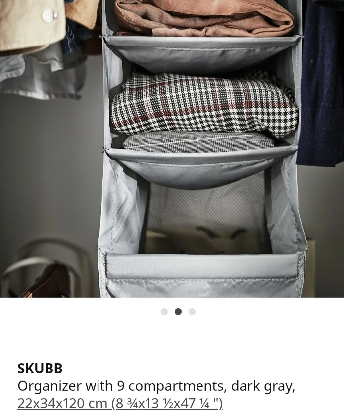 IKEA SKUBB Organizer with 9 Compartments - Dark Gray - photo 2