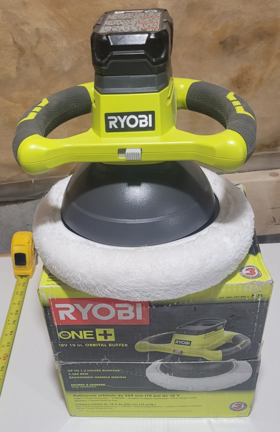 Ryobi ONE+ 18V 10-inch Orbital Buffer Kit