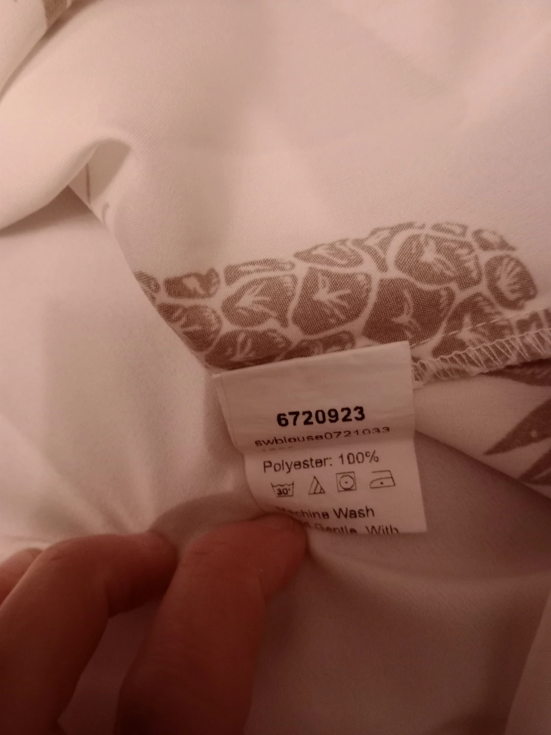 SHEIN White Pineapple Print Blouse - Size S - photo 3