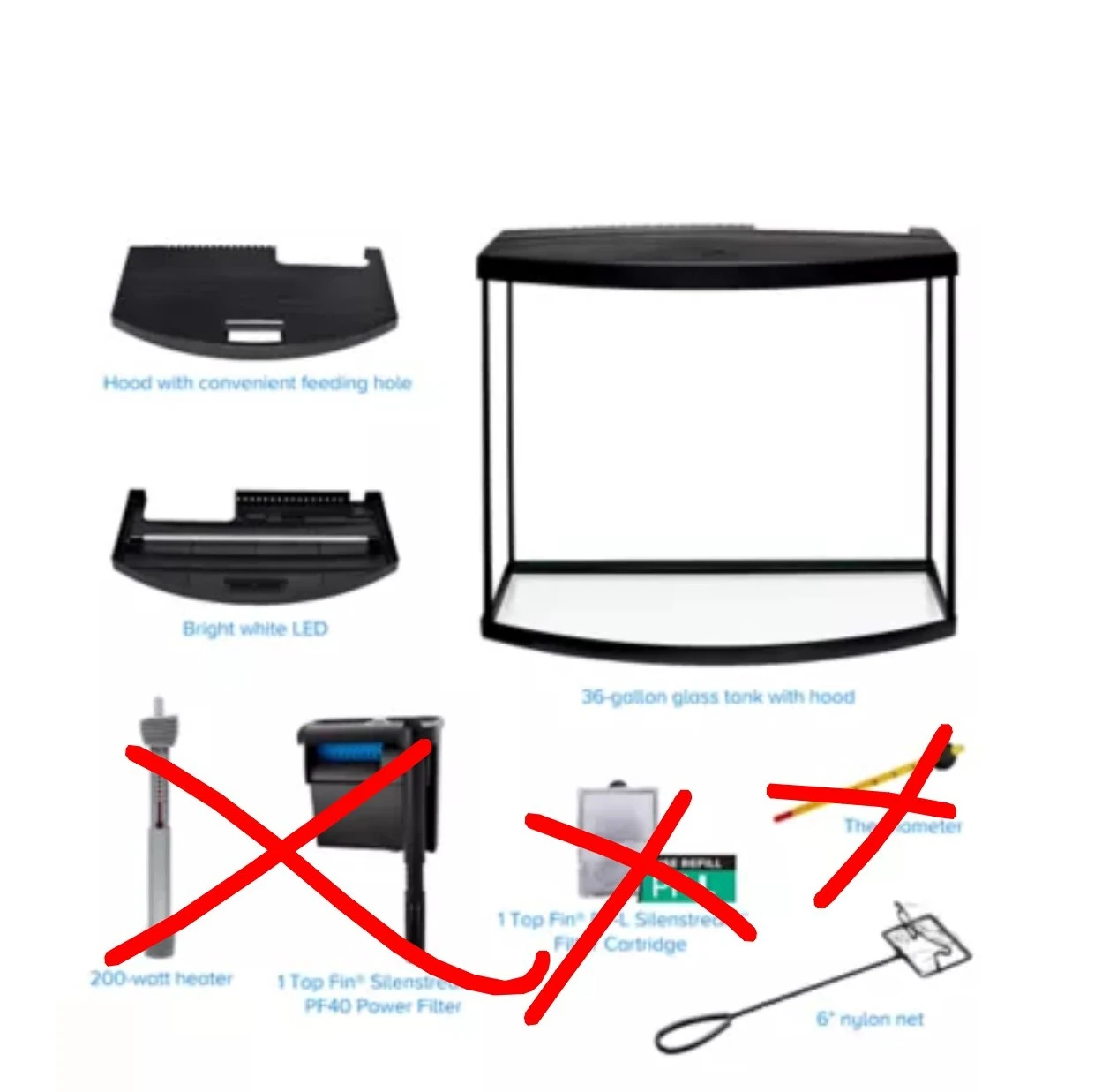 36 Gallon Bowfront Aquarium tank - photo 2