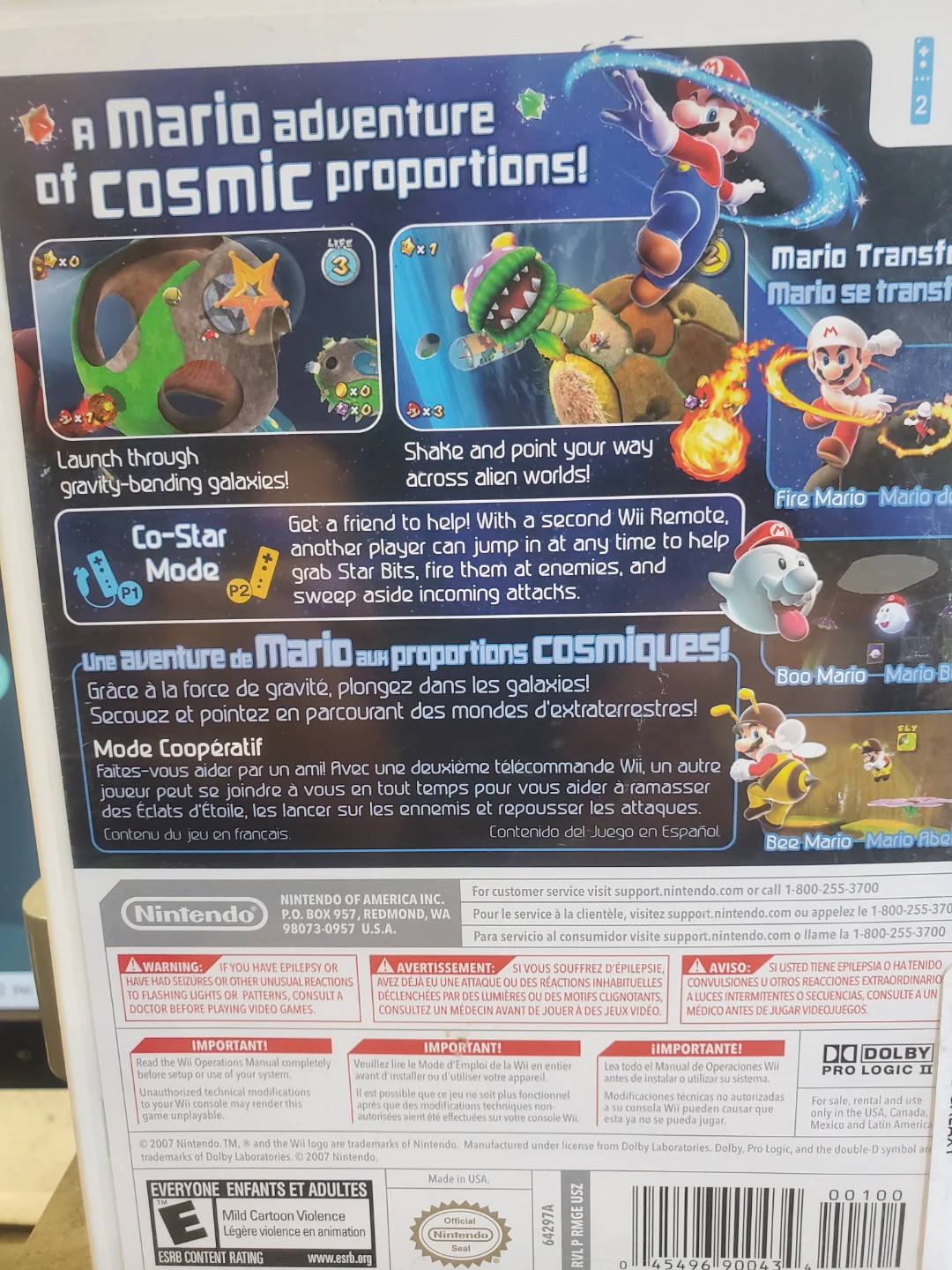Nintendo Wii Super Mario Galaxy Video Game - photo 2