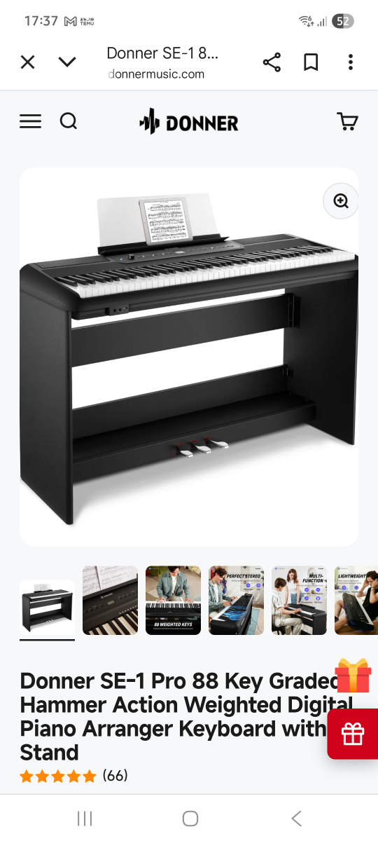 Donner SE-1 Pro 88 Key Graded Hammer Action Digital Piano - photo 2
