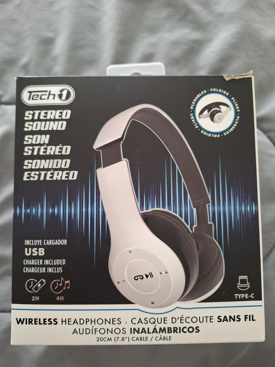 🧡Tech 1 Wireless Stereo Headphones White