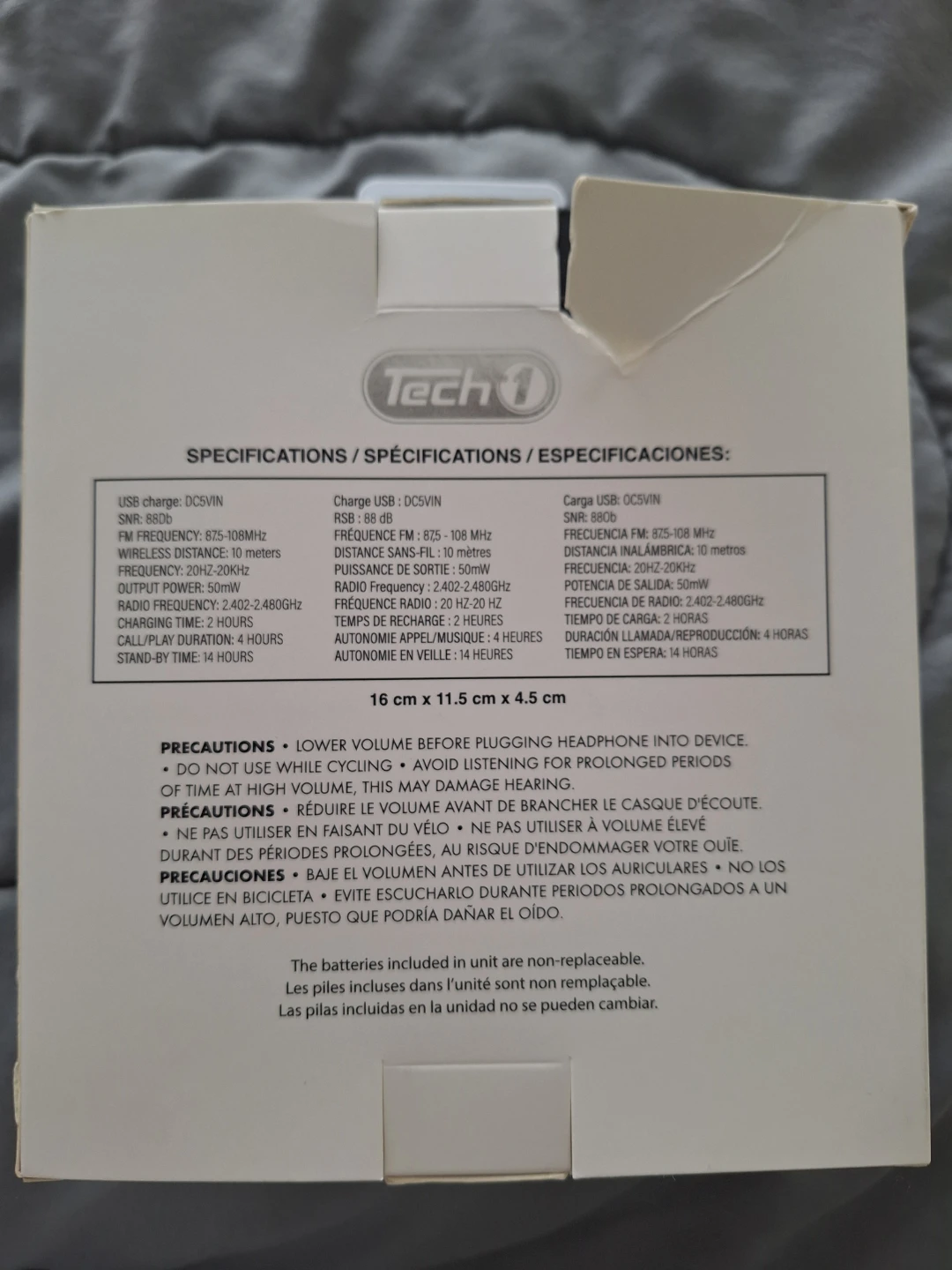 🧡Tech 1 Wireless Stereo Headphones White - photo 2