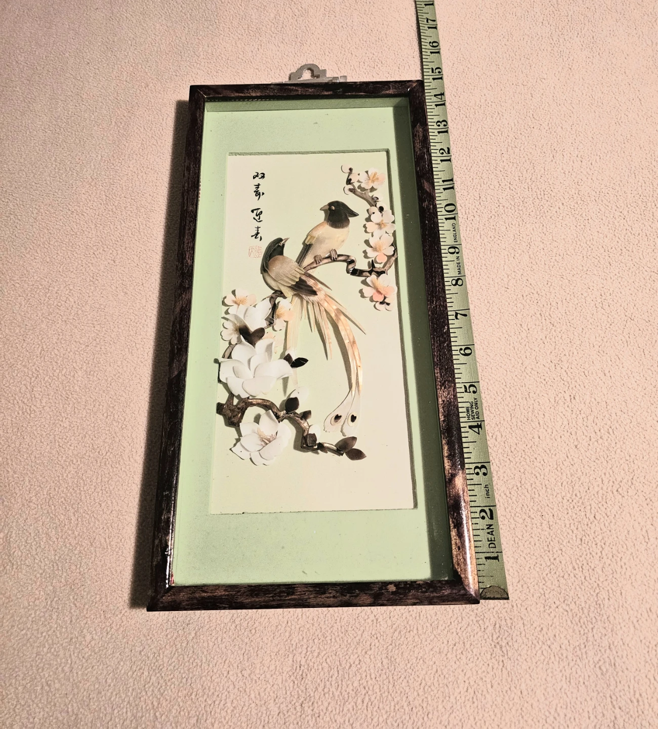 Beautiful Vintage Chinese Shadow Box Art 3D 14"x7" $30 - photo 2
