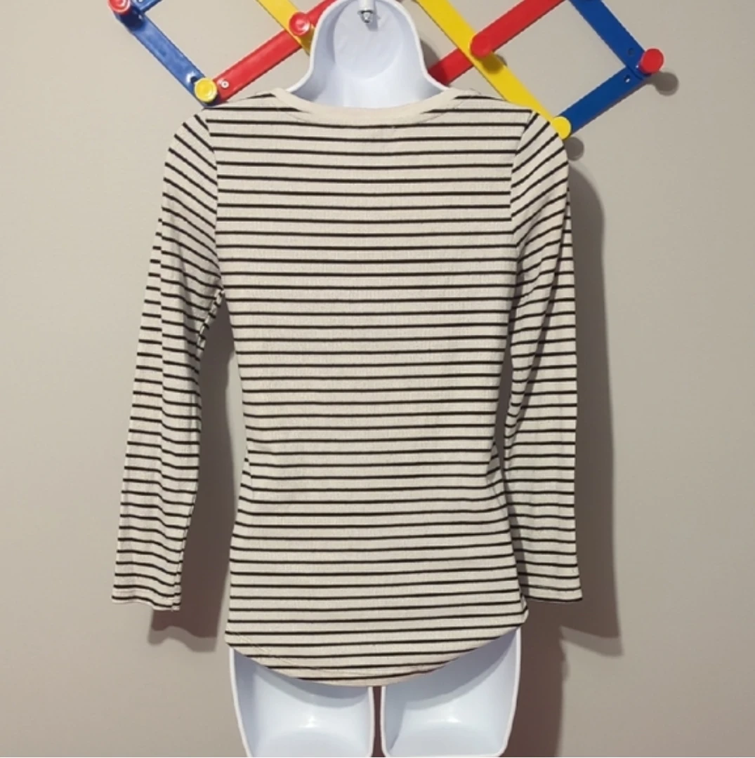 Old Navy Striped Long Sleeve Henley Shirt - Size S - photo 2