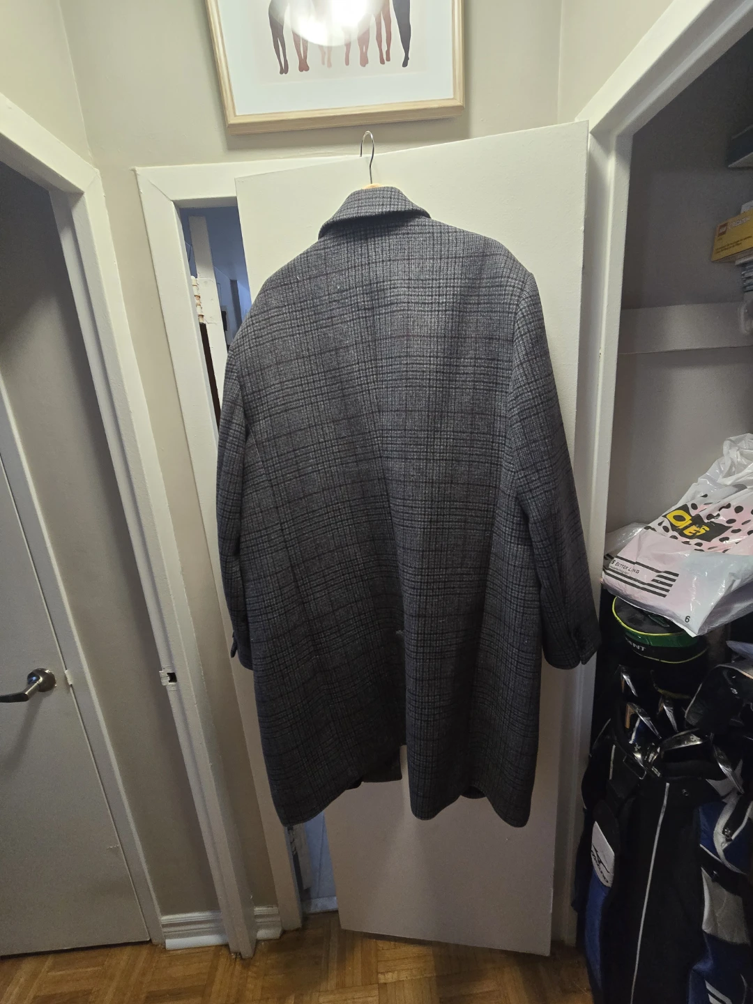 Banana Republic Grey Plaid Wool Blend Overcoat - photo 2