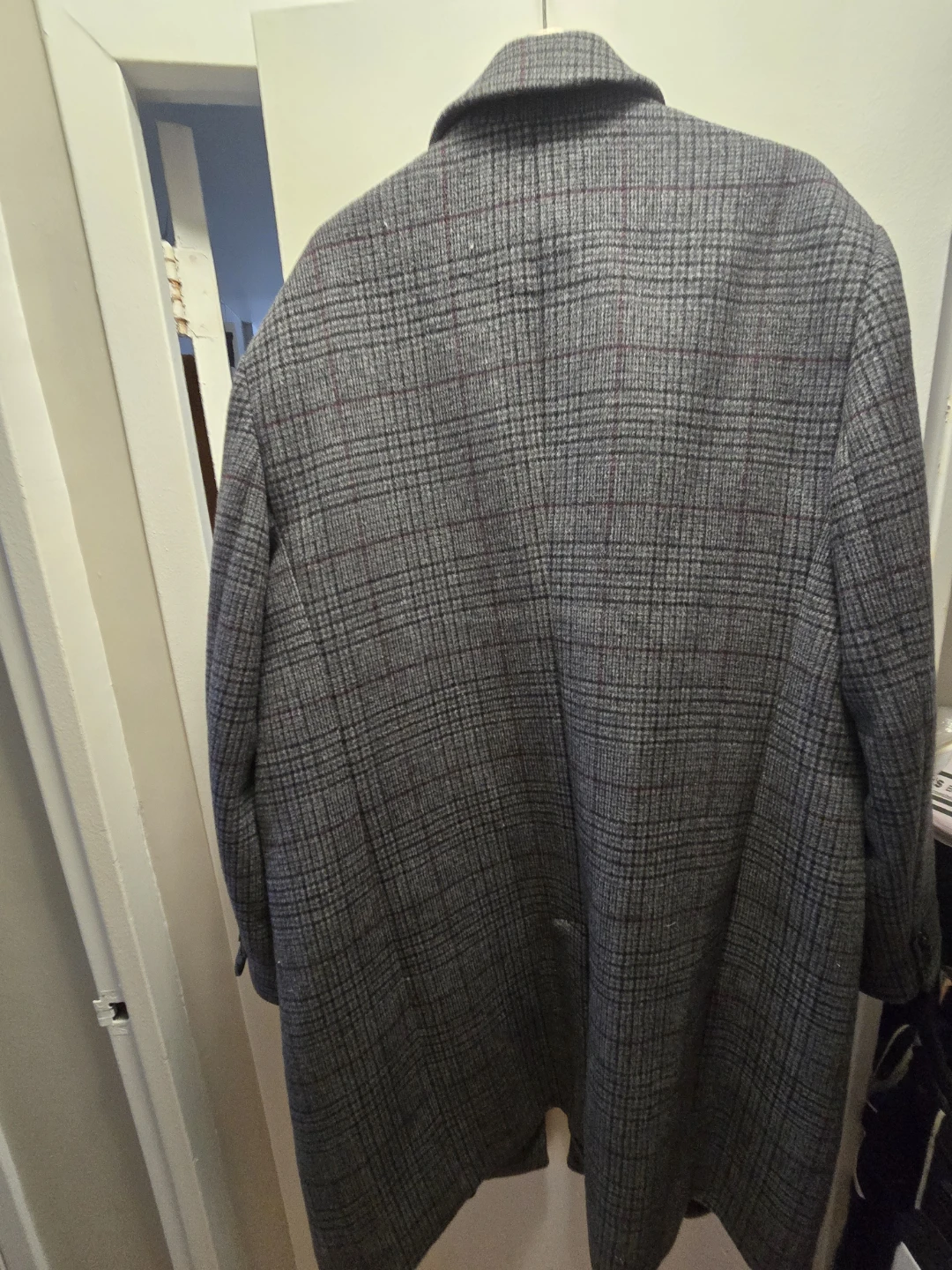 Banana Republic Grey Plaid Wool Blend Overcoat - photo 3