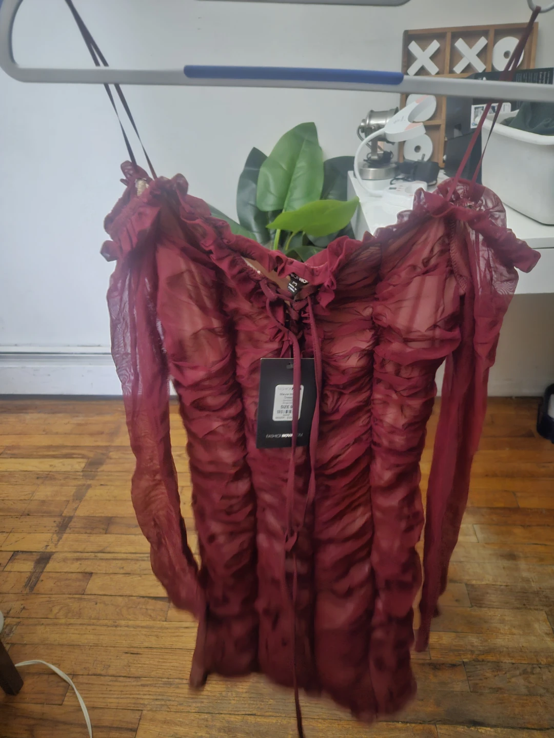 Fashion Nova Ruched Mesh Dress - photo 2