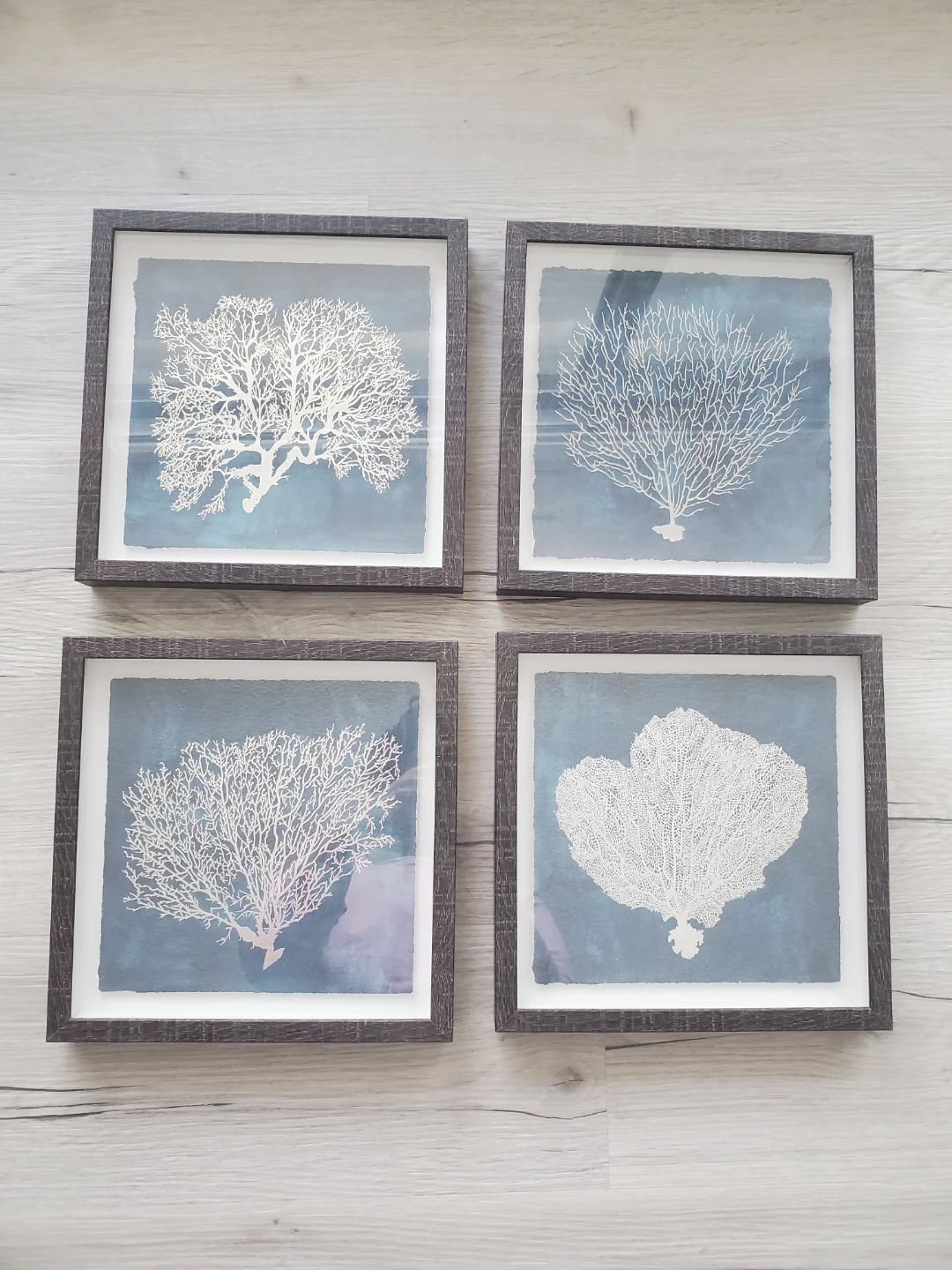 Set of 4 Framed Coastal Wall Art Prints