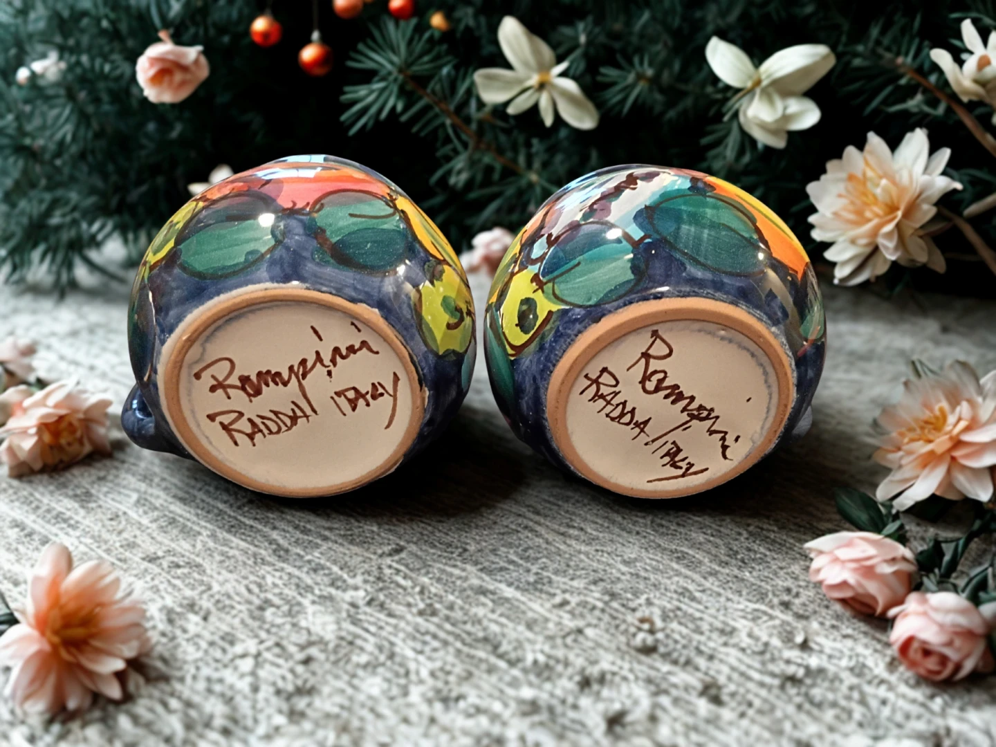 Romani Radda Italy Ceramic Hand Painted mugs. - photo 2