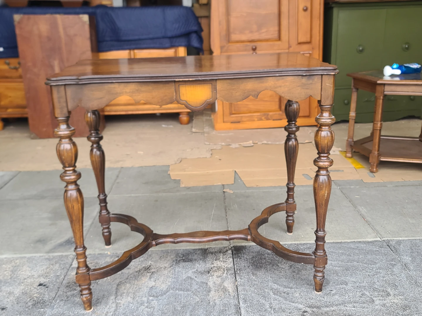 Vintage Wood Console Table