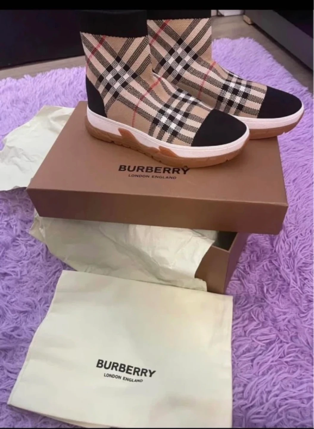 Burberry Vintage Check Sock Boots - photo 2