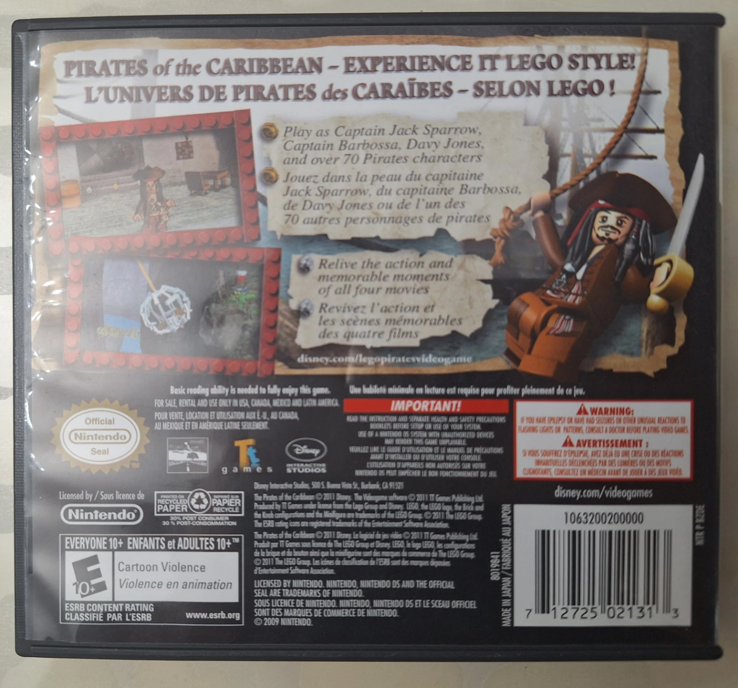 Nintendo DS Lego Pirates of the Caribbean Video Game - photo 2