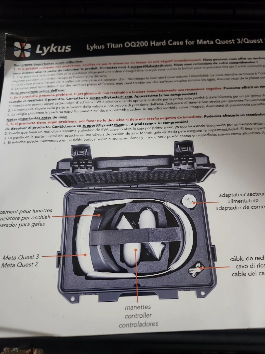 Lykus OQ200 Hard Case for Meta Quest 3 / Quest - photo 2