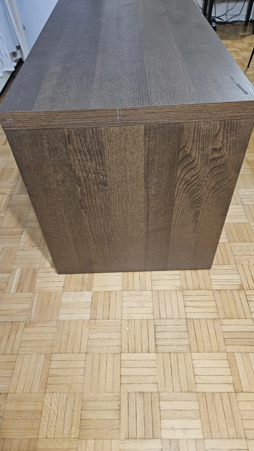 IKEA Malm Dark Wood Desk with Drawer and Cabinet - photo 5