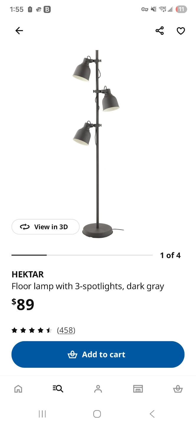 IKEA Hektar Floor Lamp - Dark Gray - photo 2