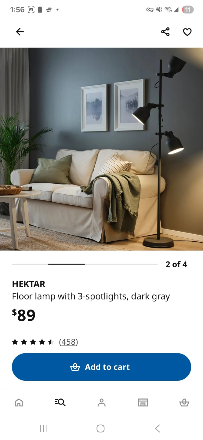 IKEA Hektar Floor Lamp - Dark Gray - photo 3