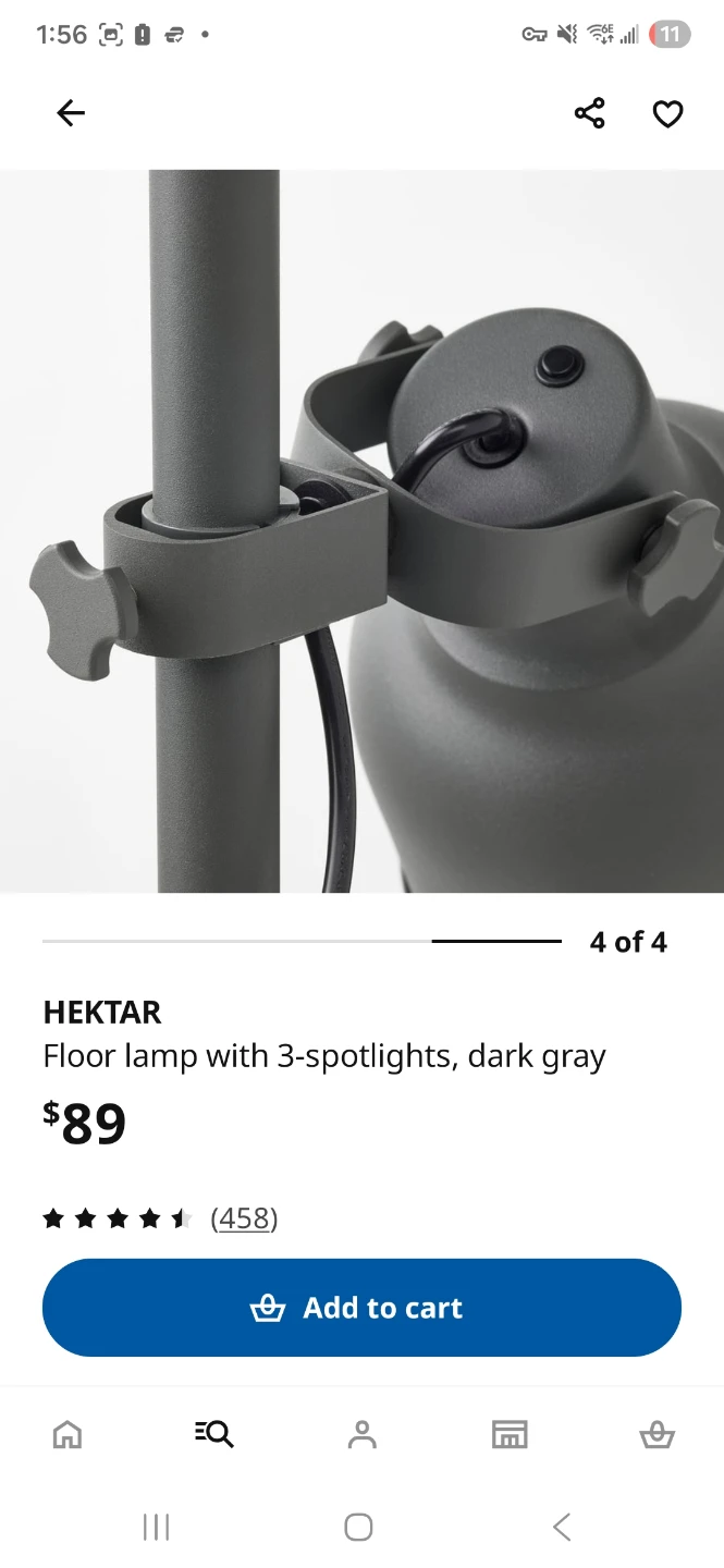 IKEA Hektar Floor Lamp - Dark Gray - photo 4