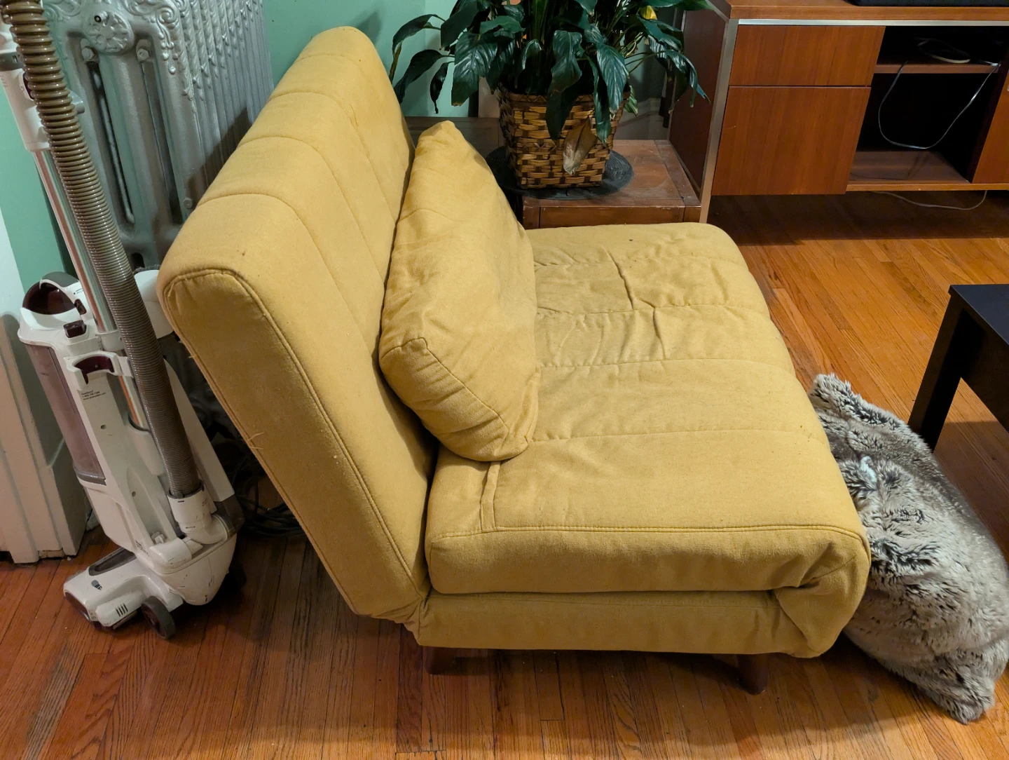 Yellow Futon Chair with Pillow - photo 2
