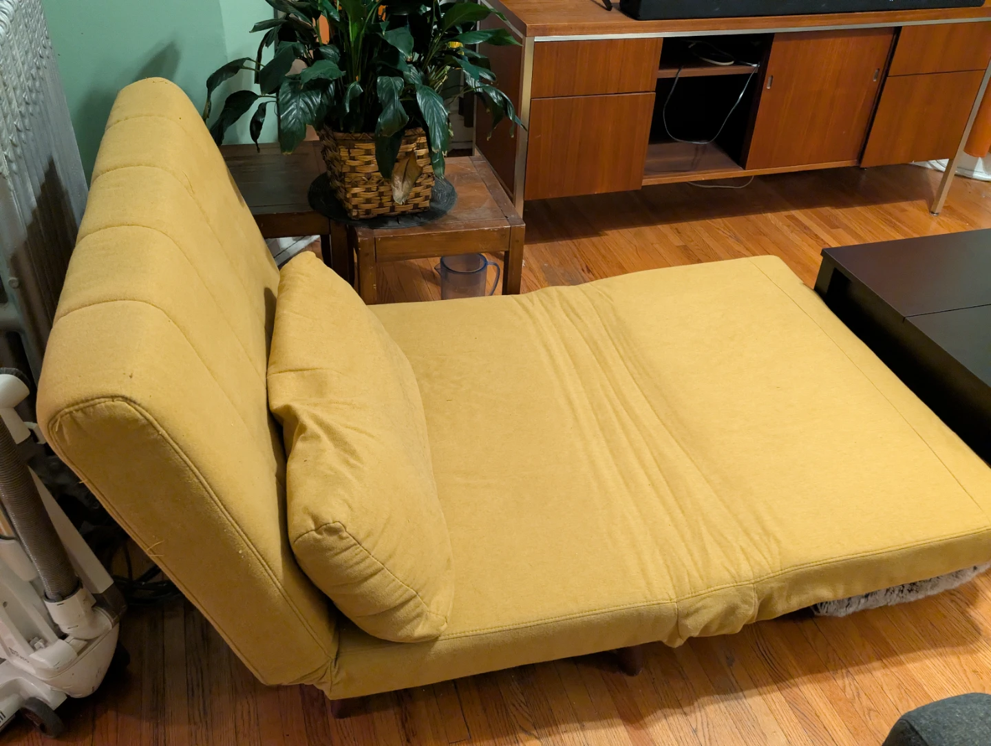 Yellow Futon Chair with Pillow - photo 3