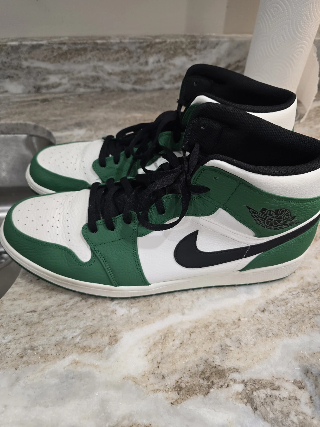(3 pairs) of  Air Jordan 1 Mid sz 17 - photo 3