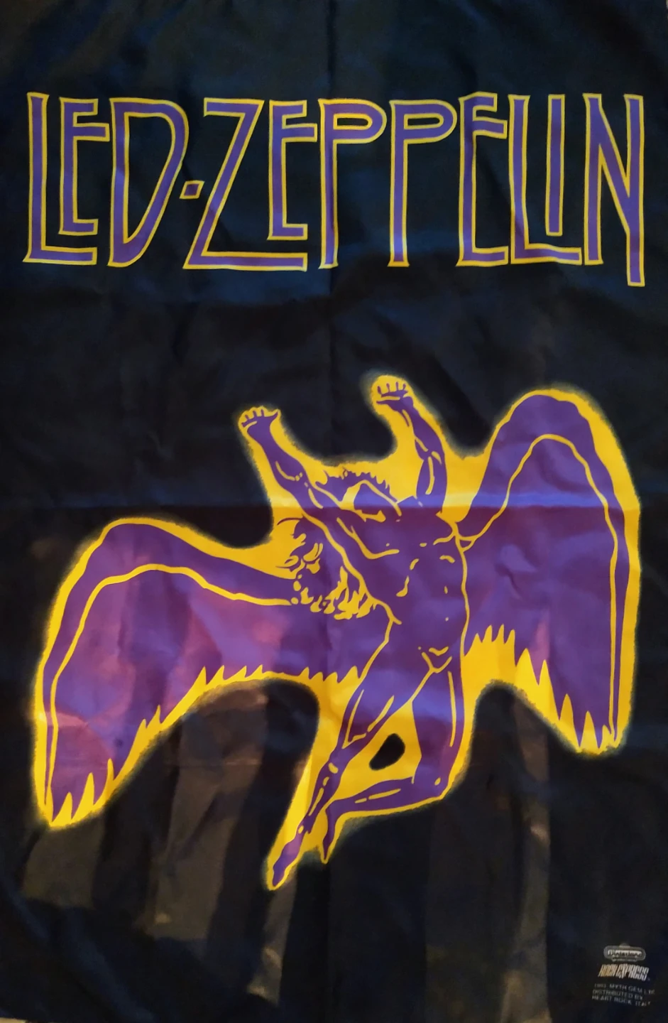 VINTAGE 1993 Led Zeppelin Myth Gem Winterland Tapestry 42×29 - photo 3