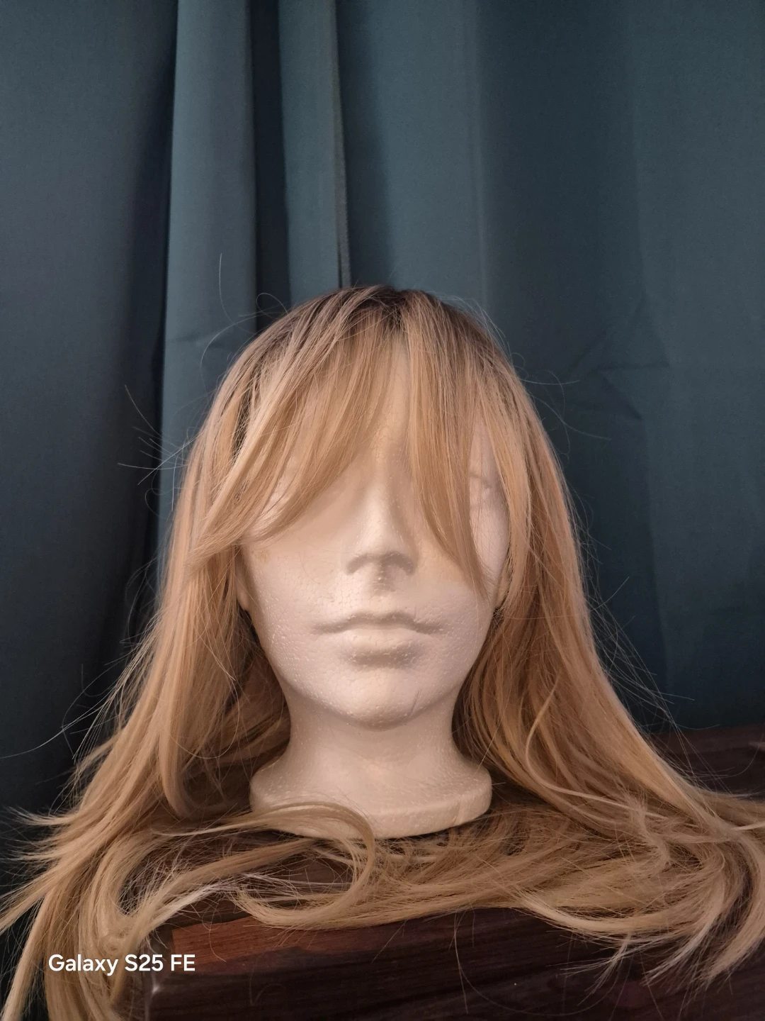 Blonde Ombre Long Wig with Bangs - photo 2