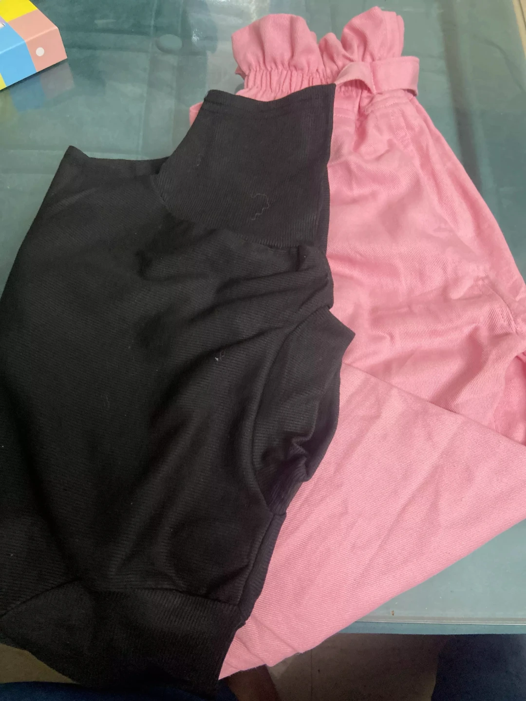 Black Mock Neck Crop Top and Pink Paperbag Waist Pants - photo 5