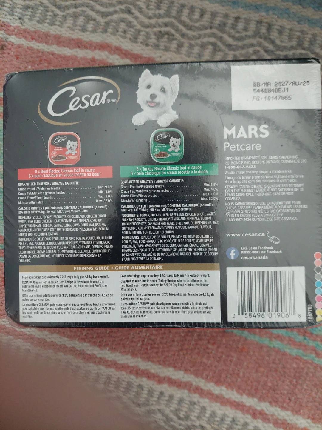 Cesar Wet Dog Food Variety Pack - Beef & Turkey - 12 x 100g - photo 2