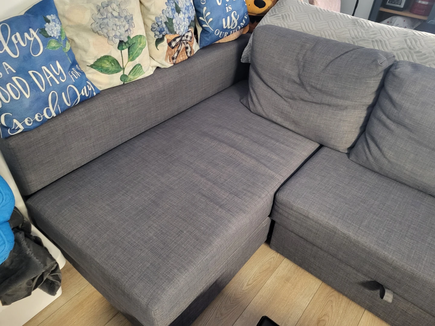 IKEA Friheten Grey Sectional Sofa with Pull-out Bed - photo 2