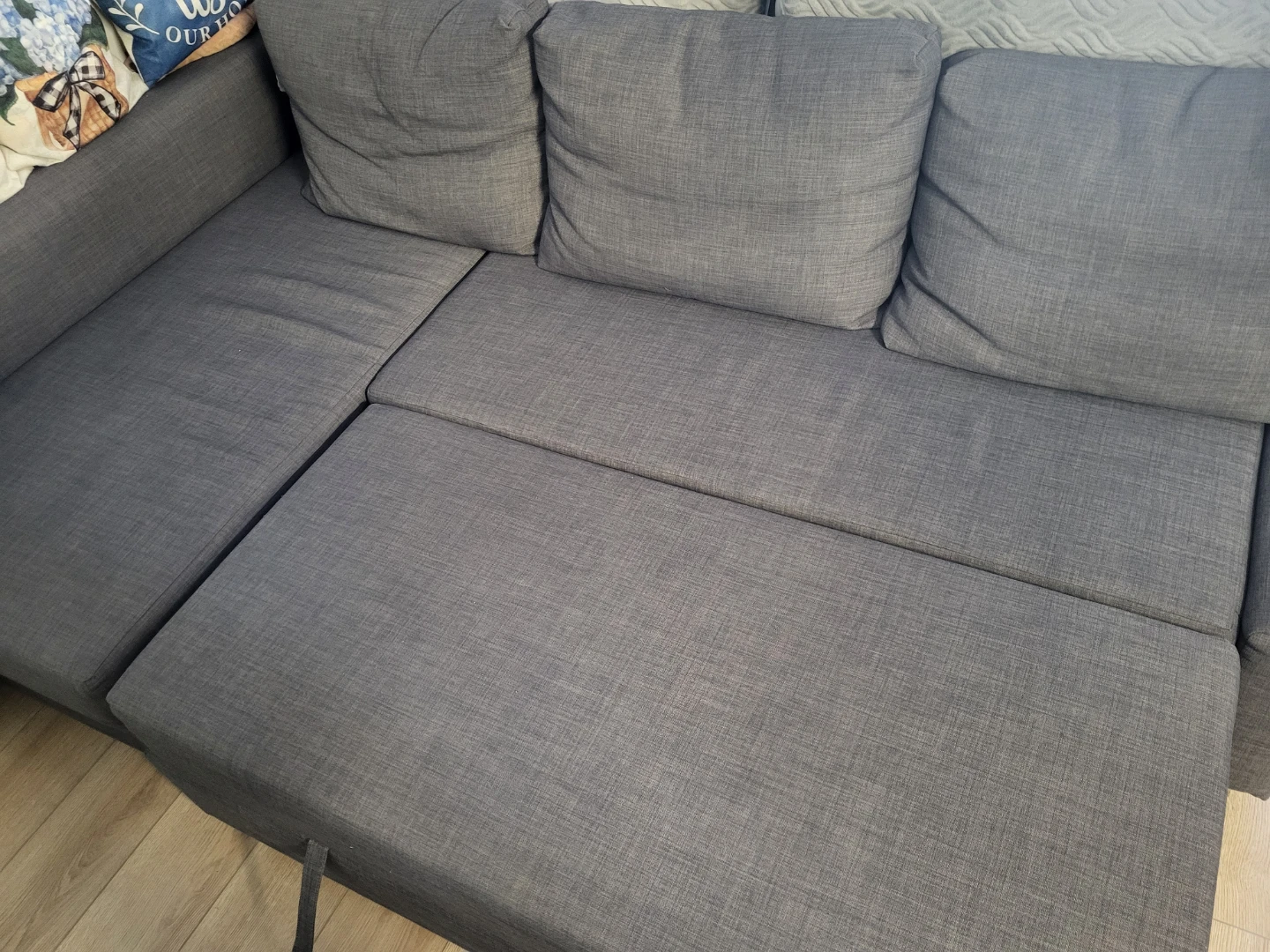 IKEA Friheten Grey Sectional Sofa with Pull-out Bed - photo 4
