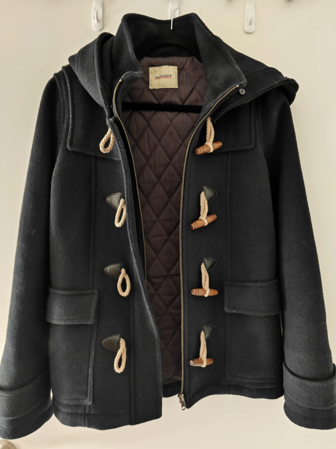 MOUSSY Black Toggle Duffle Coat