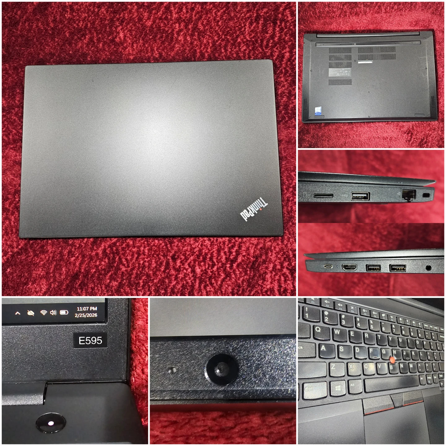 Win11Pro, Ryzen 5, 16gb, 256gb, ThinkPad E595, A+ , Charger - photo 2