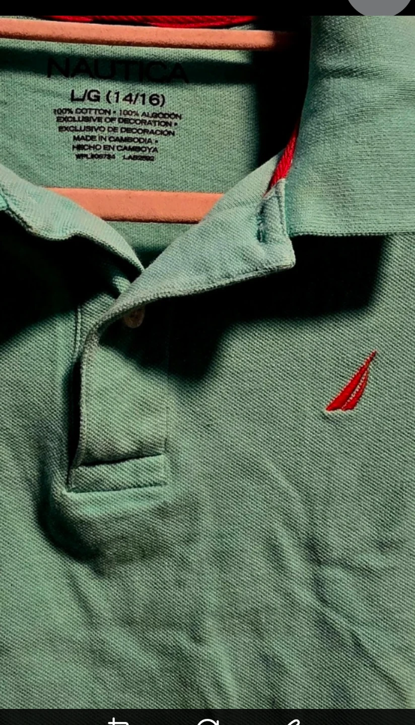 Nautica Boys Green Polo Shirt Size L (14/16) - photo 3