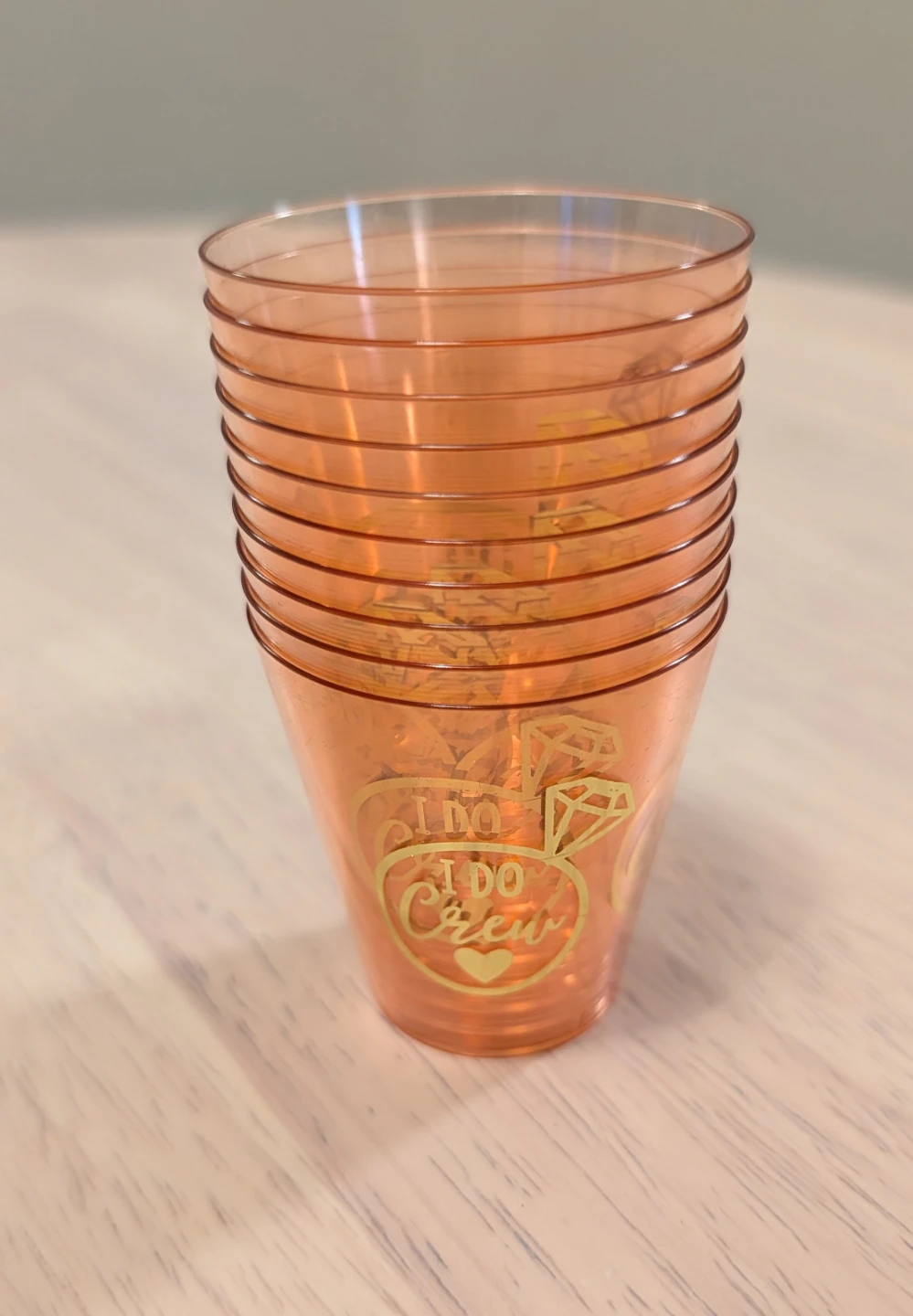 Brand New Pink "I Do Crew" Bachelorette Shot Glasses (Set of 10)