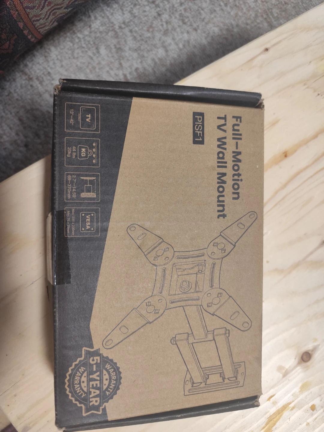 PISF1 Full-Motion TV Wall Mount