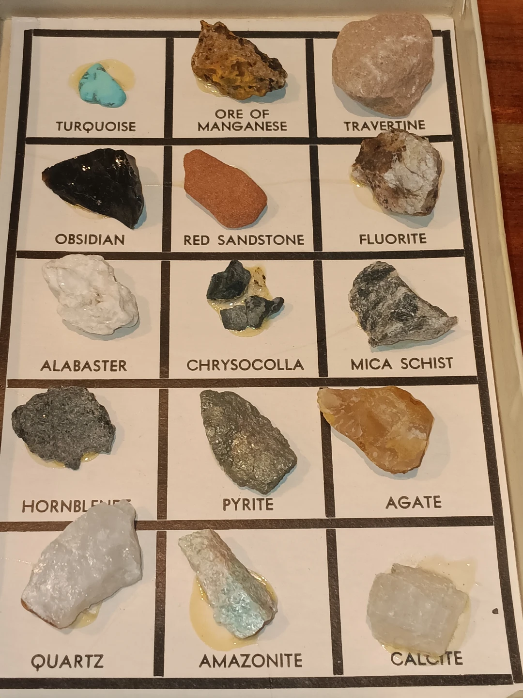 15 Rocks and Minerals Specimen Collection Box