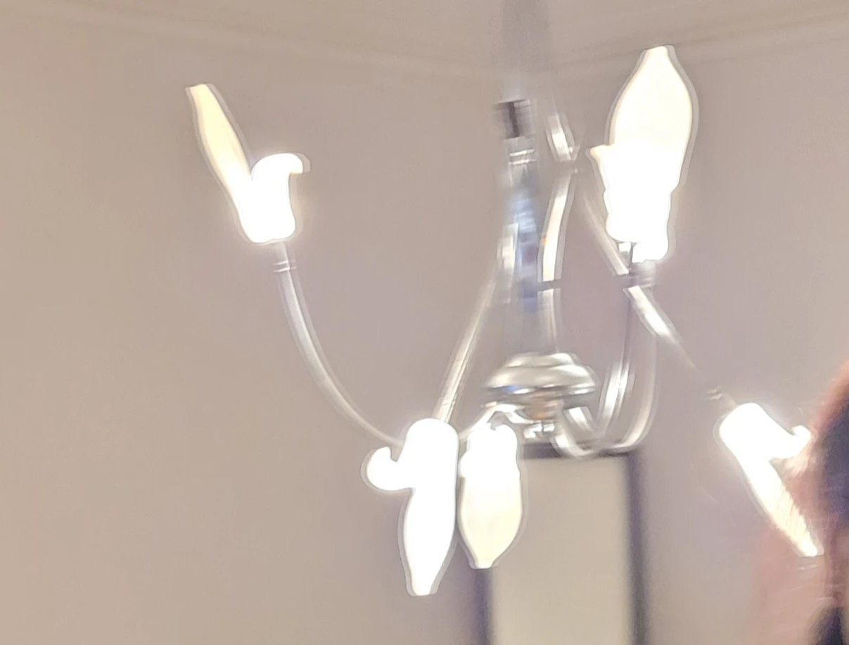 Vintage Chandelier with Frosted Glass Shades - photo 2