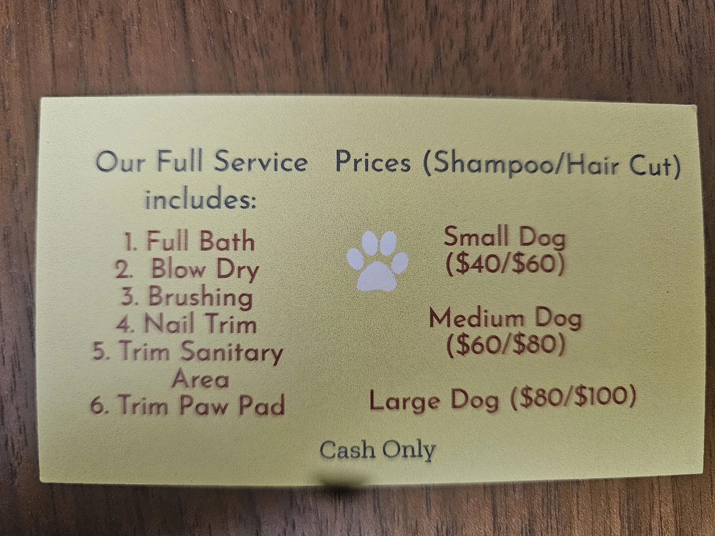 Luxury Full Service Private Grooming Business Card - photo 2