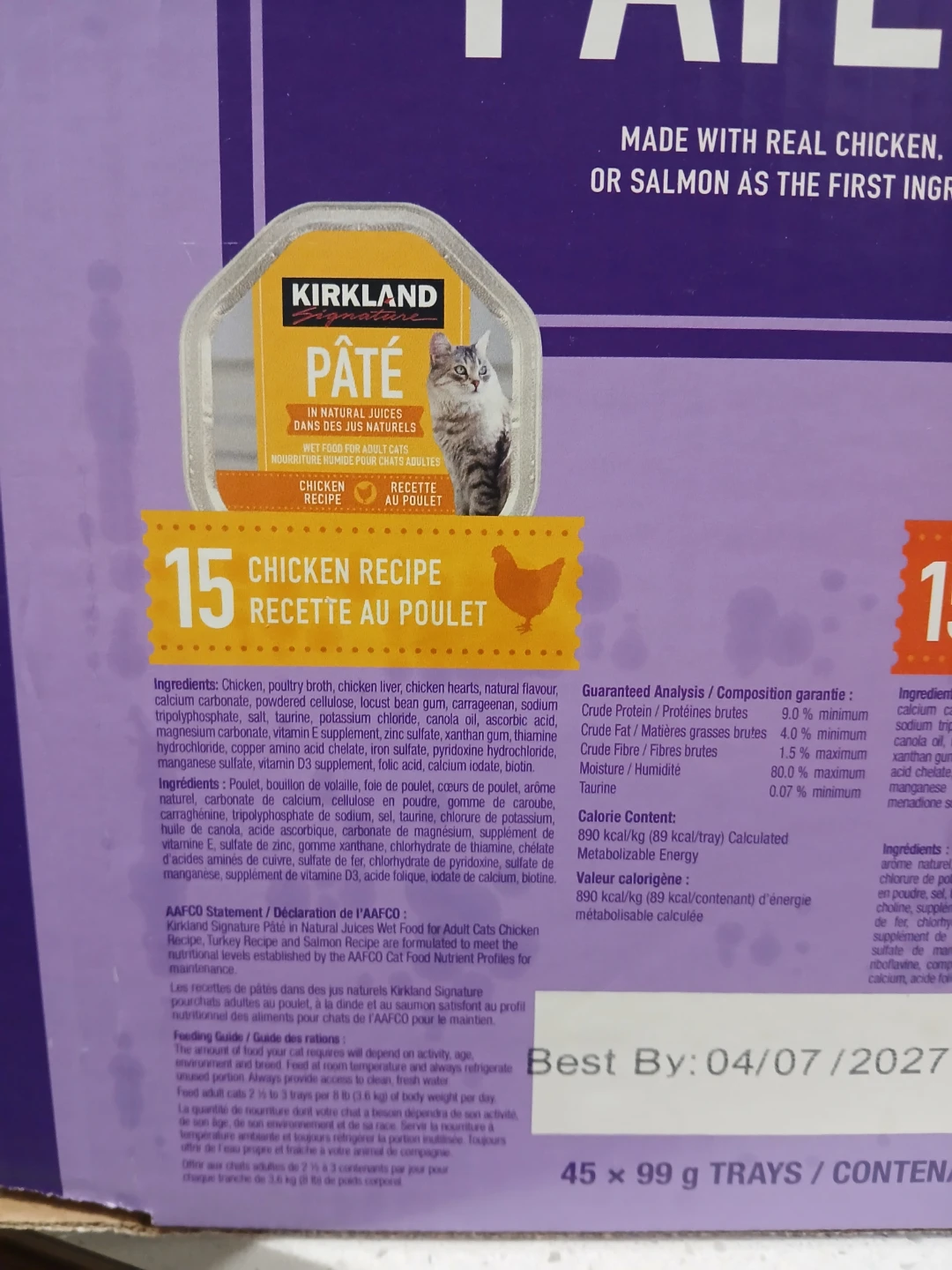 Kirkland Signature Pâté Wet Food for Adult Cats - 45 x 99g Trays - photo 4