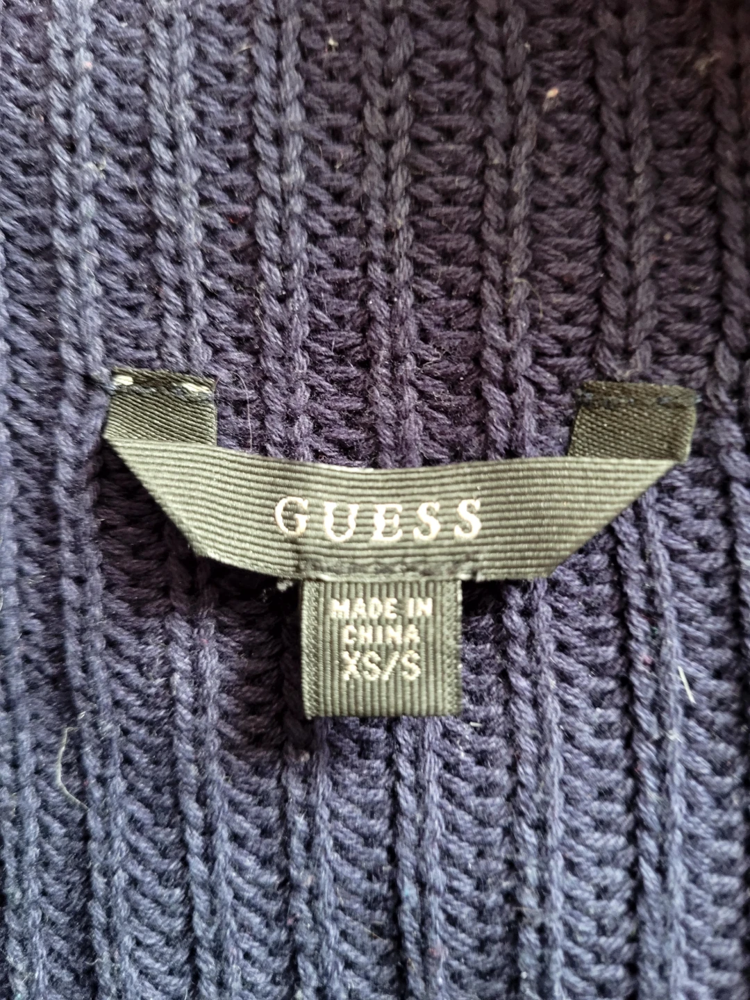 Guess Cable Knit Sweater Vest XS/S Navy Blue🥕 - photo 2