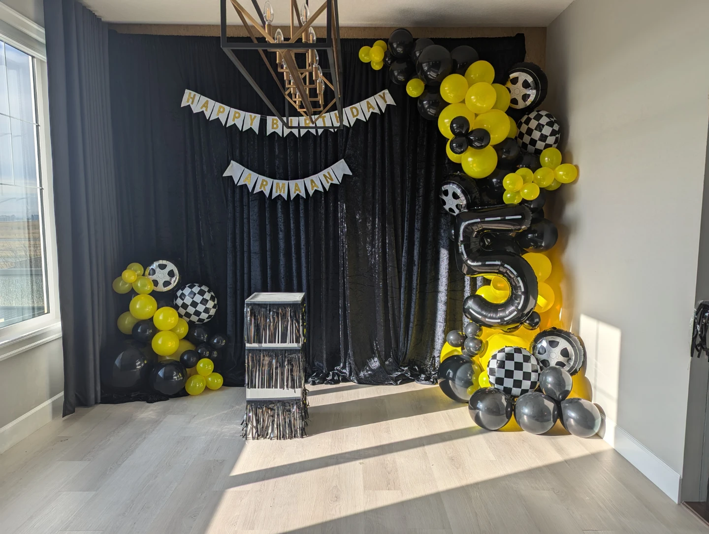 Backdrop setup with Wedding Car Decorations - photo 4