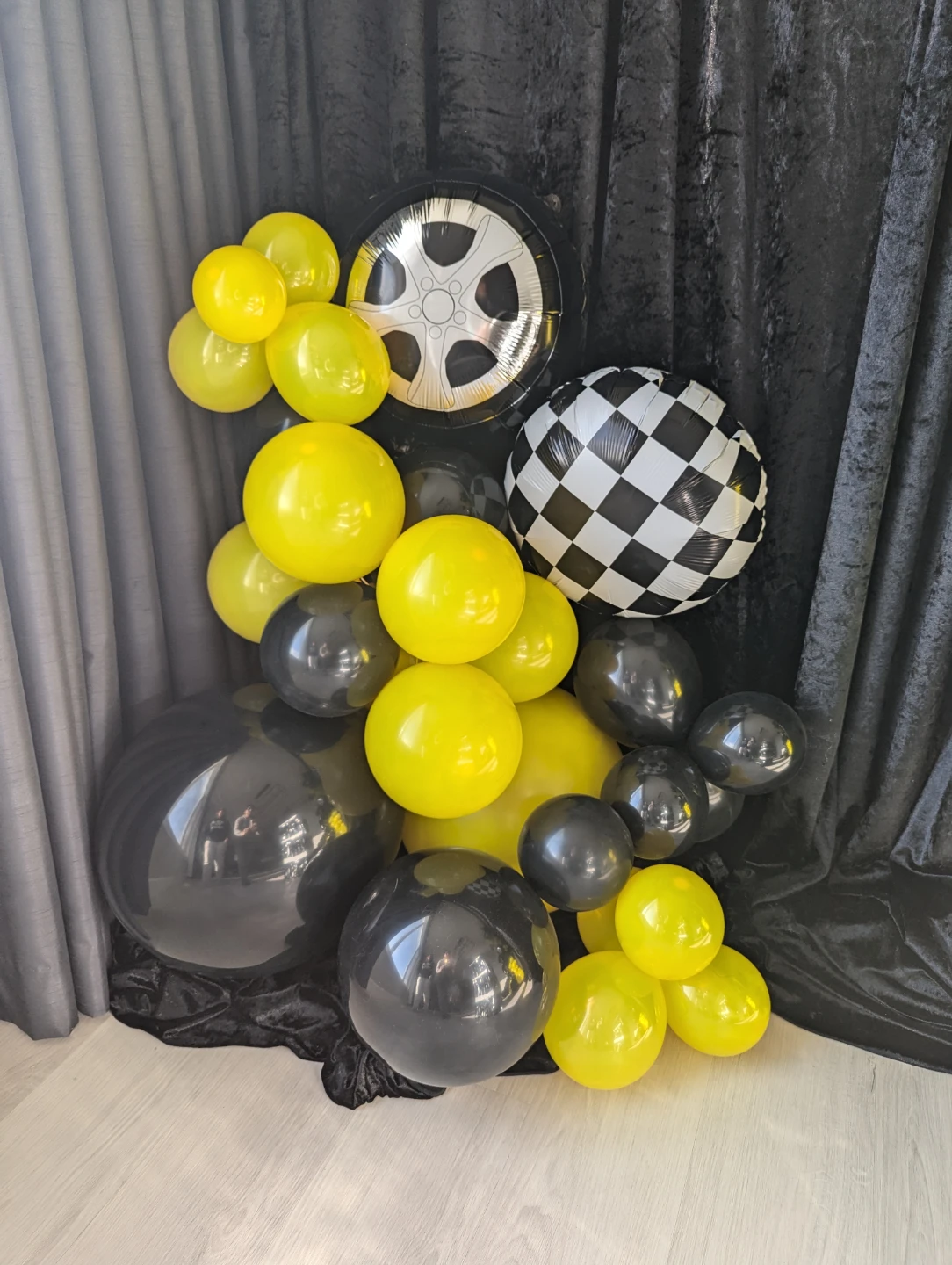Backdrop setup with Wedding Car Decorations - photo 5