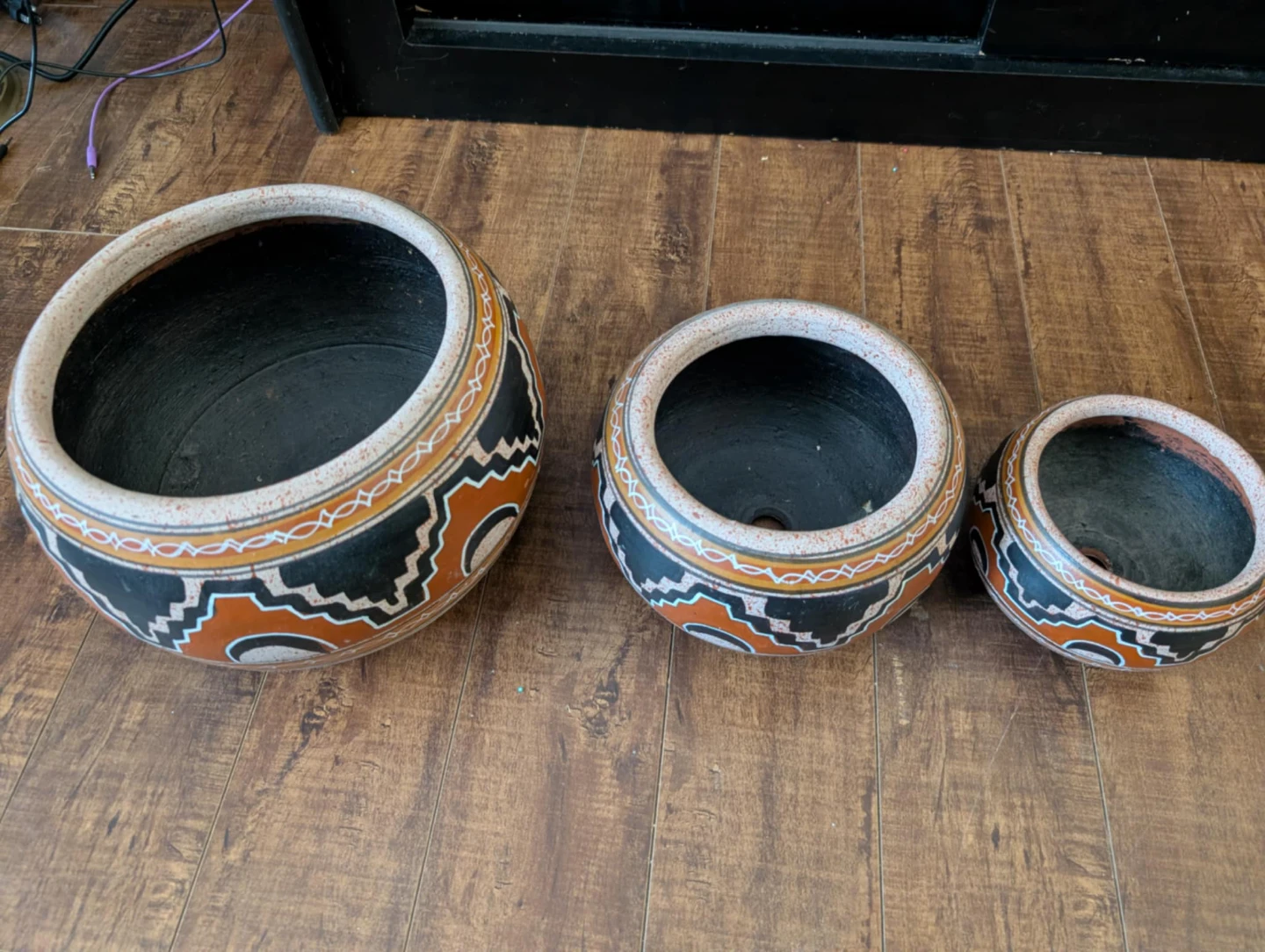 Set of 3 Decorative Ceramic Pots - photo 3