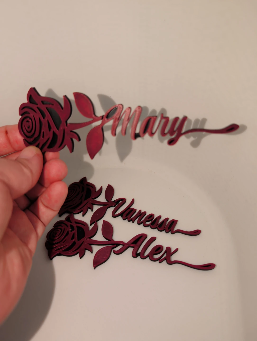 Custom Rose Name Cutouts (Mary, Alex, Vanessa) - photo 2