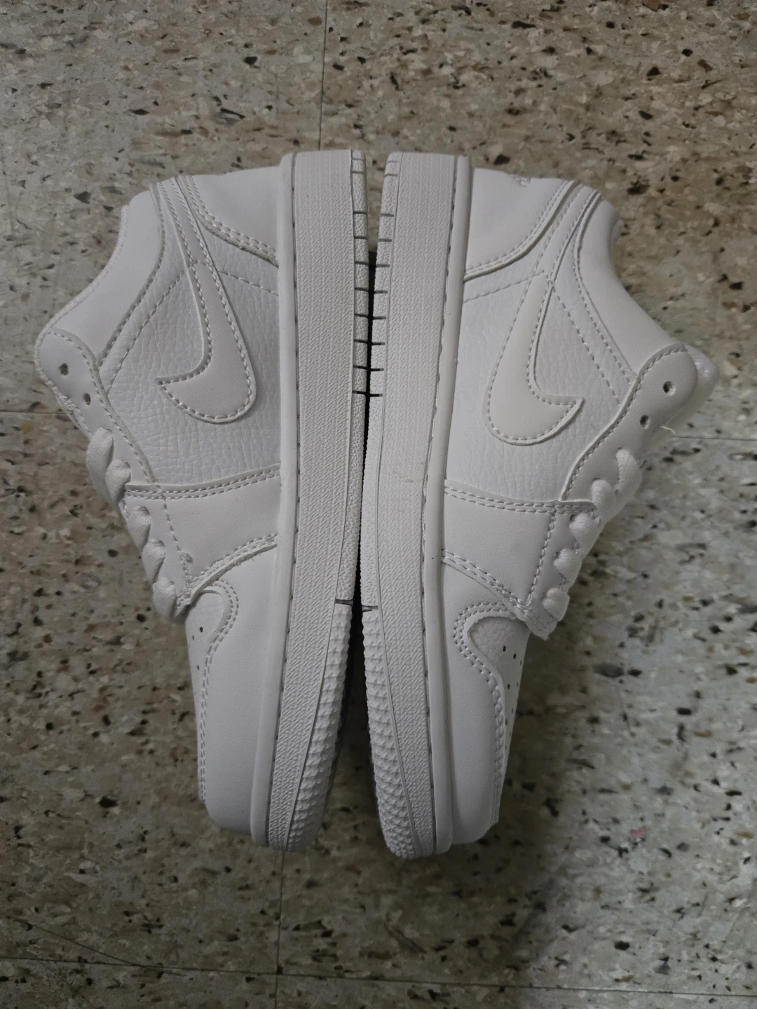 Nike Air Jordan 1 Low SE All White Sneakers - photo 2
