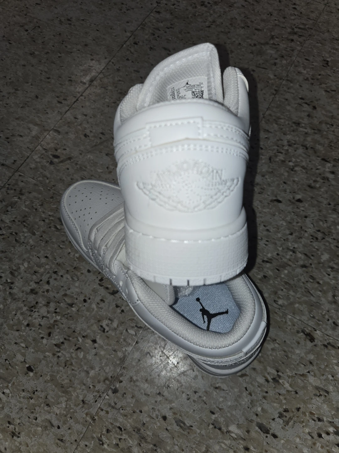 Nike Air Jordan 1 Low SE All White Sneakers - photo 5
