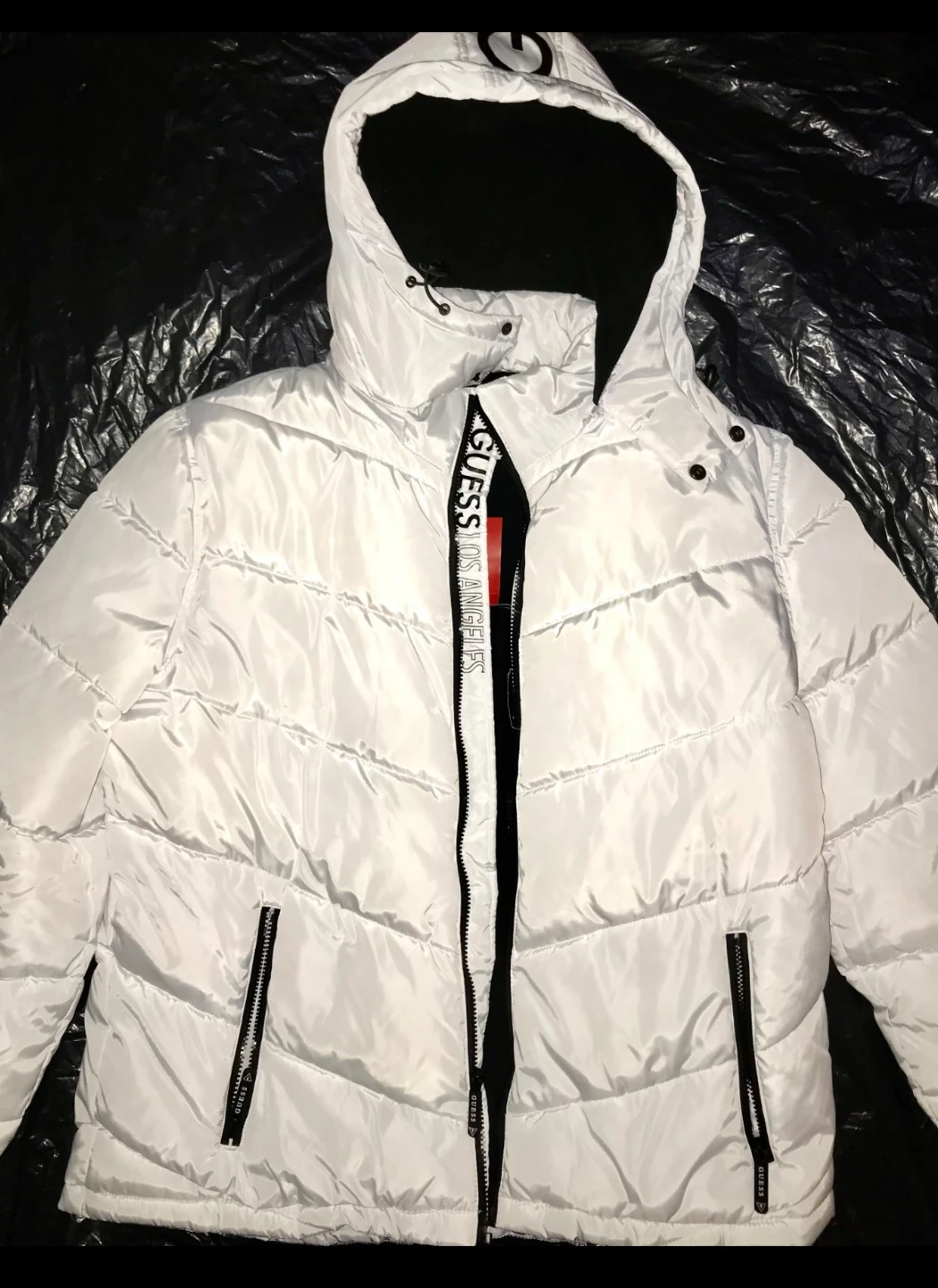Guess Puffer Jacket - White - Size XXL