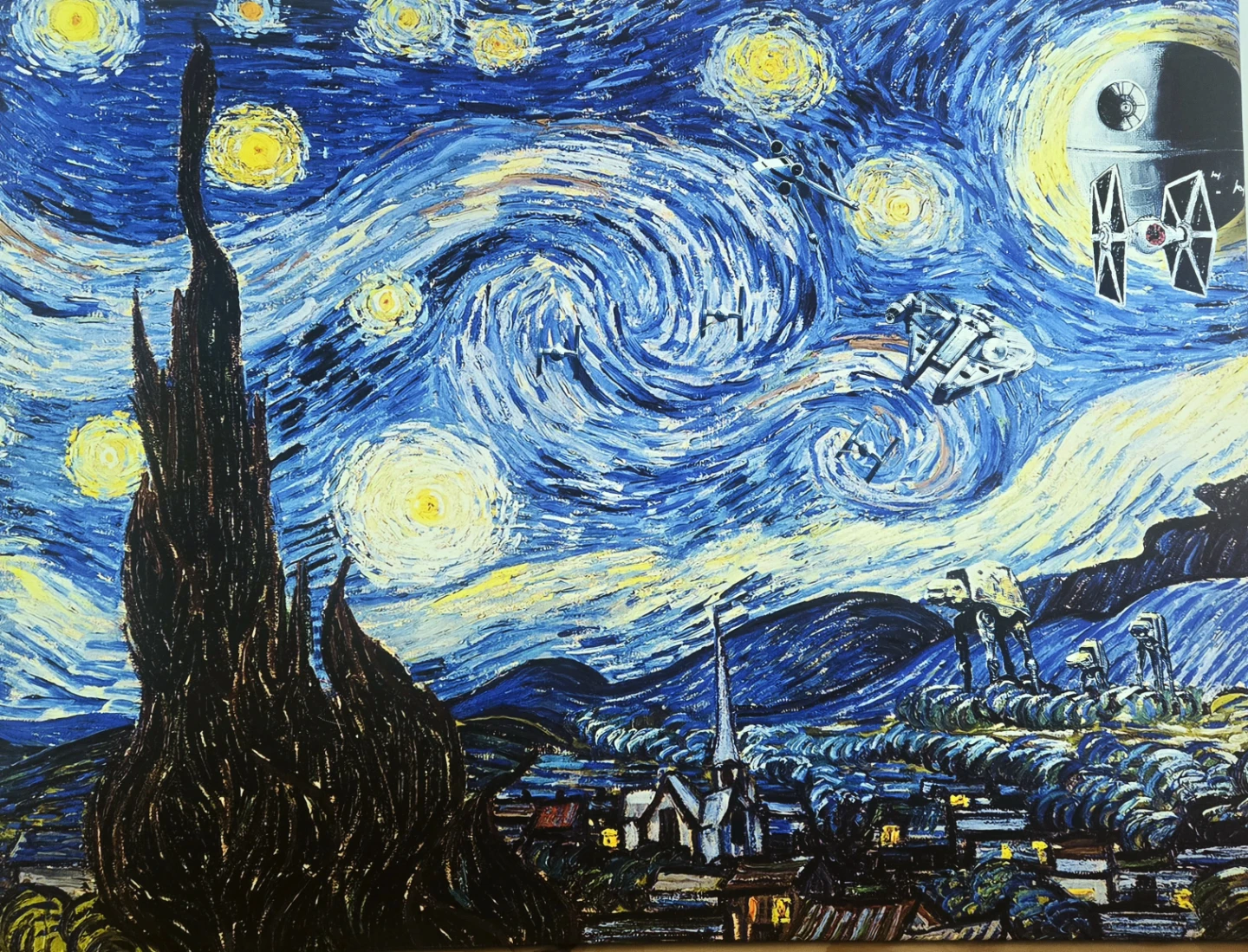 Star Wars "Starry Night" Artwork on canvas - photo 2